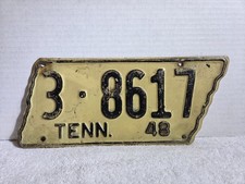 Vintage 1948 Tennessee License Plate - KNOX COUNTY  picture