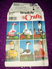 Simplicity 9222 Craft Pattern Lawn Geese Clothes 22