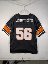 Jagermeister Liqueur Mesh Football Jersey #56 Black & Orange Adult Size XL picture