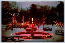 Christmas Lights Benson's Animal Park Hudson NH Vintage Postcard picture