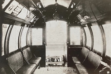 1898 Waterloo City Line Train Interior Jackson Sharp US Built Photo Postcard picture
