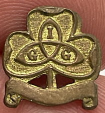 Early Vintage Rare Trefoil Irish Girl Guides Pin IGG Pinback Uniform Ireland picture