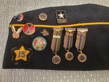 Vintage American Legion Cap 295 Cypress California with pins and metals attached picture