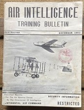 1952 AIR FORCE Air Intelligence Training Bulletin VINTAGE picture