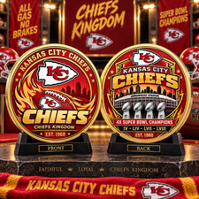Chiefs 4X Super Bowl Champions Est 1960 Commemorative Coin, Go chiefs Coin picture