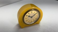 Exceptional bakelite catalin Plymouth clock. Rare color and condition. Chunky. picture