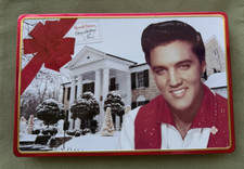 Russell Stover Happy Holidays Elvis Tin Box Empty Catalog 2011 picture