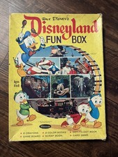 Disneyland 1965 Fun Box Card & Board Game w/ Color Books picture