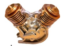 1906 HARLEY REPLICA VTWIN DECOR ENGINE Motor Only FULL SCALE BOARD TRACK INDIAN picture