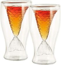 Crystal Mermaid Tail Shot Glasses  2Pk 100Ml Stemless Glasses Set for Alcohol picture