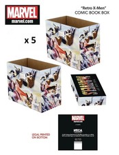 Marvel Comics Retro X-men Short Comic Storage Box- 5 Pack Bundle CASE picture