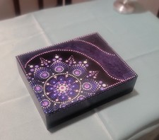 Decorative Hand Painted Wooden Trinket Box picture