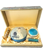 Vintage Deauville Perfume Powder Compact Vanity Box Set Richard Hudnut picture