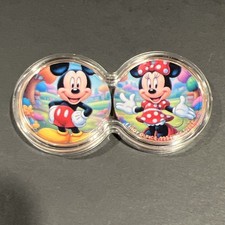 Disney Mickey Mouse & Minnie Mouse 1 Troy Ounce .999 Fine Copper Coins Set picture
