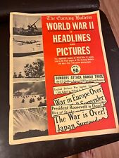 🔥The Evening Bulletin World War II in Headlines & Pictures. 1946. Vintage. picture