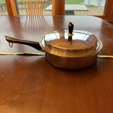 Vintage Imperial Fry Pan By Regal 10”  Lid Insert Double Stainless 3 Ply USA Pot picture