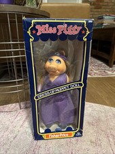 Vintage 1981 Miss Piggy Dress Up Muppet Doll Fisher Price #890, New, Damaged Box picture