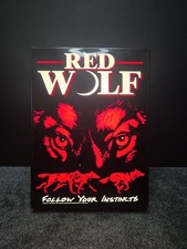 Vintage 1995 Red Wolf Beer Light Up Sign Tested Working Rare picture