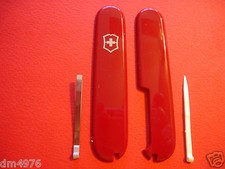 NEW GENUINE VICTORINOX 91mm RED SWISS ARMY KNIFE SCALES +TOOTHPICK + TWEEZER NEW picture
