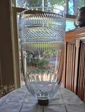 ANTIQUE CUT GLASS HURRICANE SHADE picture