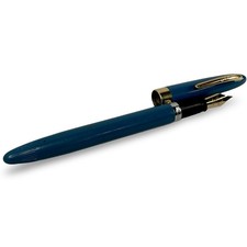 Vintage Sheaffer Admiral Touchdown Fountain Pen Persian Blue 14K Gold Nib USA picture