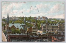 Birds eye view St Paul Minn c1912 Postcard e4 picture
