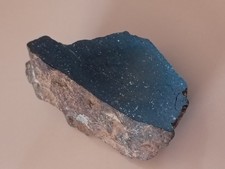 NWA Stone Meteorite With Old Crust Cut + Polished Face picture