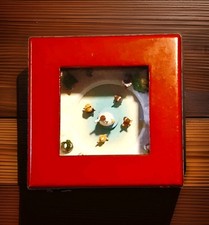 Vintage MR CHRISTMAS MUSIC BOX w/Ice Skaters Plays “We Wish You Merry Christmas” picture