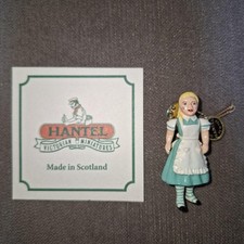 HANTEL Victorian Alice Miniature Figure Pewter Painted Scotland Rare picture