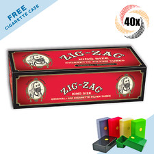 40x Box Zig Zag Original Tubes King Size ( 8,000 Tubes ) Cigarette Tube RYO picture