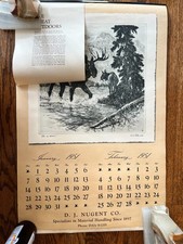 VINTAGE 1951-52 R. H. Palenske Calendar D. J. Nugent CO picture