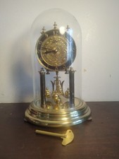 1955 WORKING Schatz 400 Day German ANNIVERSARY Clock VERY ORNATE FACE  Rare ,key picture