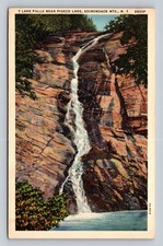 Vintage Adirondack Mountains T Lake Falls Postcard Near Piseco Lake NY picture