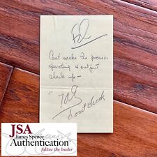 THOMAS EDISON * JSA LOA * Handwritten AUTOGRAPH Note SIGNED picture