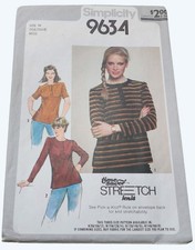 Simplicity 9634 Misses Pullover Sewing Pattern Size N (10/12/14) picture