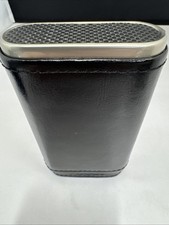 Xikar Envoy Leather Three Cigar Case - Cedar Lined - Black Carbon Fiber - New picture