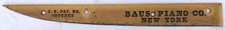 Antique Circa 1895 Cast Iron BAUS PIANO CO. NEW YORK Piano Advertisement picture