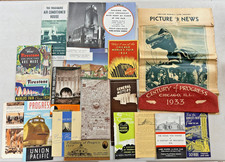 1933/34 Chicago World Fair Century of Progress Large Souvenir Ephemera Lot picture