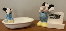 Vtg 1970’s Mickey Mouse toothbrush & soap holder set - Disney Japan picture