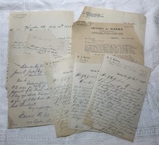 9 PC Lot 1886-1908 ILLINOIS Ephemera Pieces Business Letterheads & Plain Letters picture
