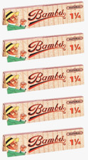 5x Bambu Classic Natural 1 1/4 Rolling Papers 100% Authentic 5/PKS USA Shipped picture