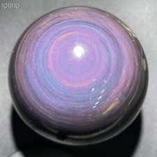 105mm Natural rainbow obsidian quartz sphere Crystal Energy ball healing picture