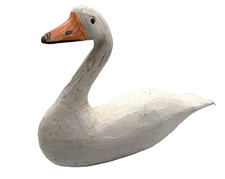 Large Farmhouse Country Handmade Folk Art Primitive Wood Goose Swan Decoy Rustic picture