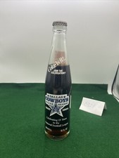 VTG Coca Cola Coke Dallas Cowboys 1960/1984 Silver Season 10oz Unopened Bottle picture