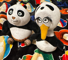 Kung Fu Panda 4 Plush Lot of 2 - Po & Mr. Ping Panda Stuffed Animals picture