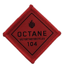 New OEM Victory Motorcycle Octane 104 Patch, Red - Sold in Pairs picture