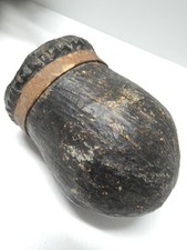 ANTIQUE 19c NAVAJO INDIAN POTTERY WATER DRUM POT - FABULOUS OLD PATINA picture