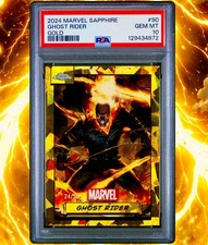 2024 TOPPS CHROME MARVEL SAPPHIRE GHOST RIDER GOLD 24/50 PSA 10 POP 10 💎 #90 picture