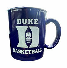 Duke Blue Devils Basketball Blue Painted Ceramic Porcelain Mug (M Ware) picture