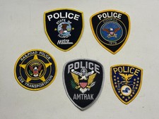 Vintage Lot of 5 Railroad Police Patches DEFUNCT CSX, Conrail, Amtrak, Metra picture